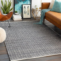 Surya Modena Moe-1000 Light Gray, Charcoal, Cream Area Rug