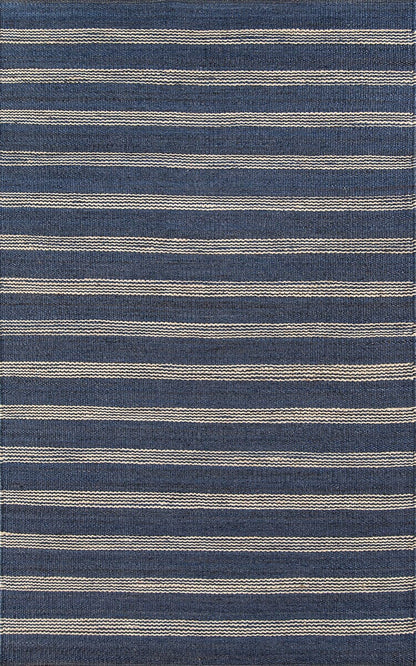 Momeni Novogratz Montauk Lighthouse Mtk-1 Navy Striped Area Rug