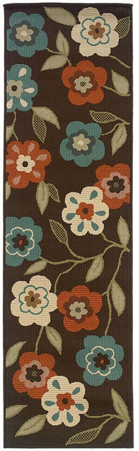 Oriental Weavers Sphinx Montego 2267d Brown / Ivory Floral / Country Area Rug