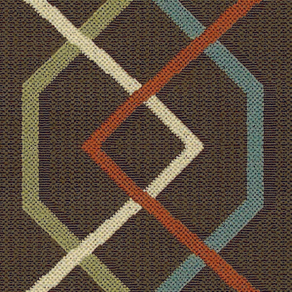 Oriental Weavers Sphinx Montego 896n6 Brown / Ivory Geometric Area Rug