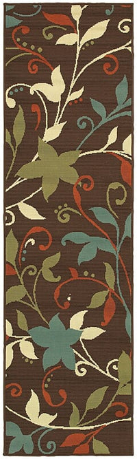 Oriental Weavers Sphinx Montego 967X6 Brown / Green Floral / Country Area Rug