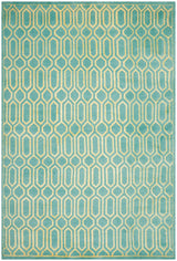 Safavieh Mosaic Mos150A Aqua / Light Gold Rugs.