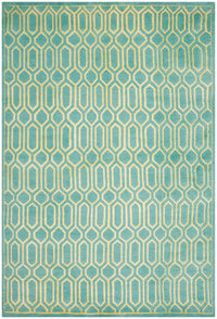 Safavieh Mosaic Mos150A Aqua / Light Gold Geometric Area Rug