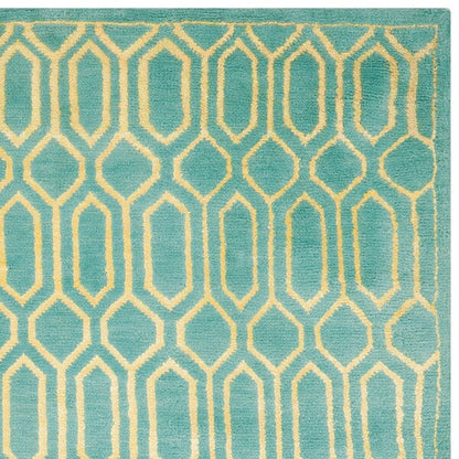 Safavieh Mosaic Mos150A Aqua / Light Gold Geometric Area Rug