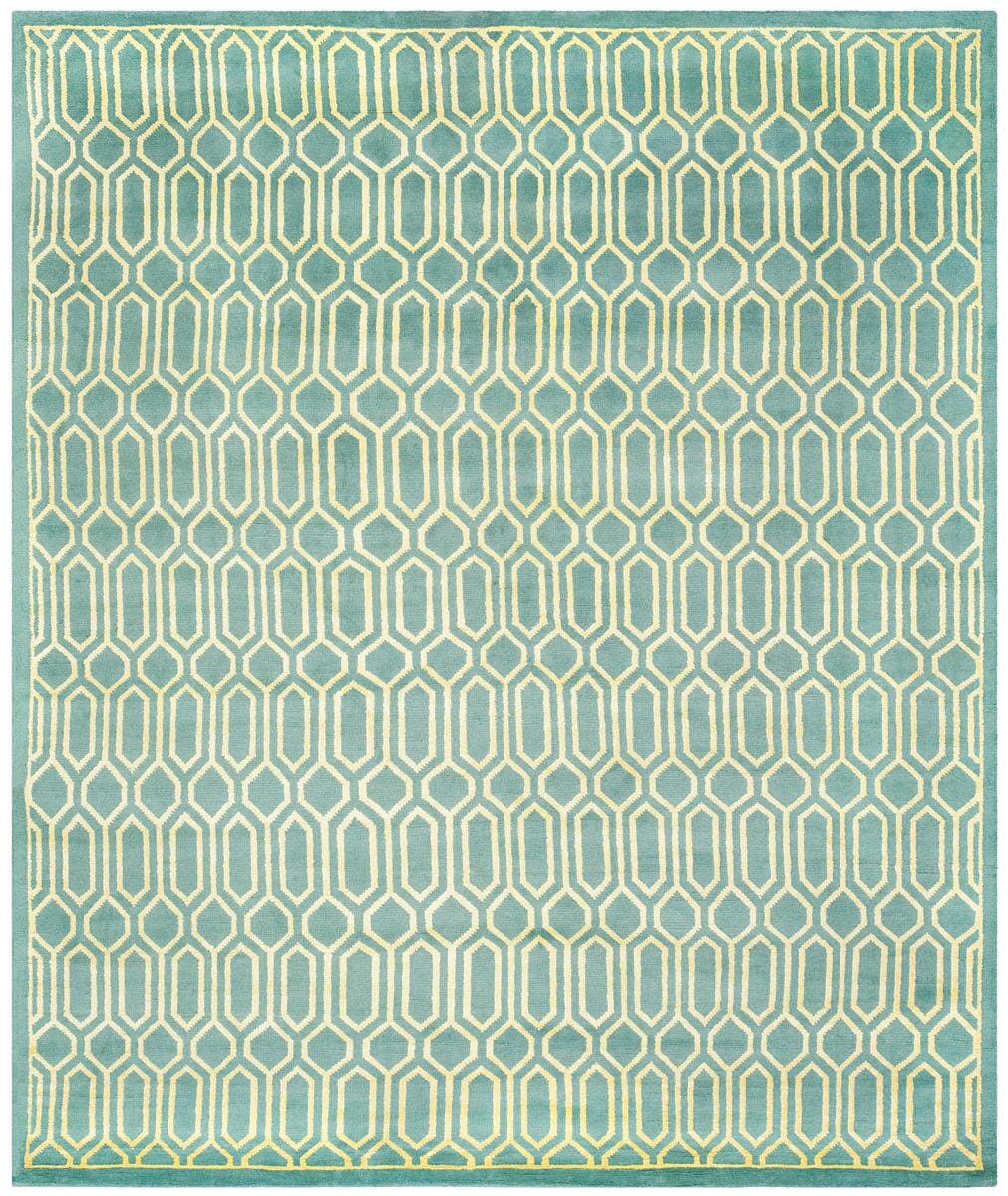 Safavieh Mosaic Mos150A Aqua / Light Gold Geometric Area Rug