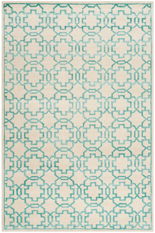 Safavieh Mosaic Mos152B Cream / Aqua Geometric Area Rug