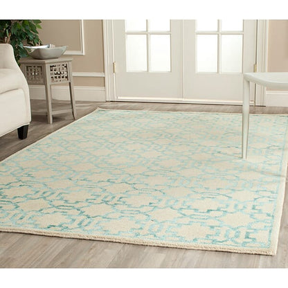 Safavieh Mosaic Mos152B Cream / Aqua Geometric Area Rug