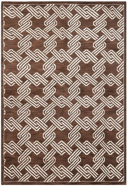 Safavieh Mosaic Mos156A Brown / Creme Damask Area Rug