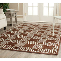 Safavieh Mosaic Mos156A Brown / Creme Damask Area Rug