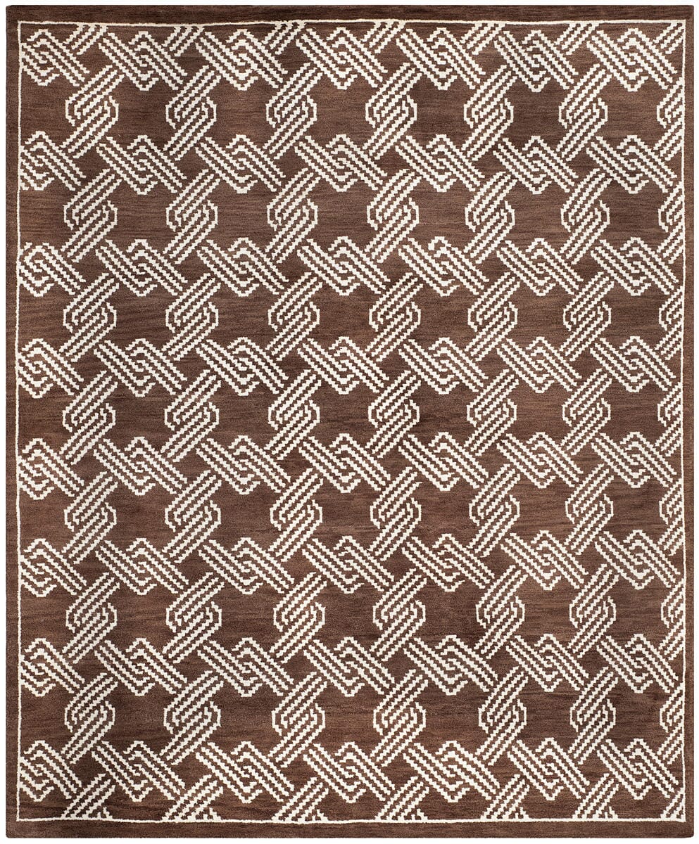 Safavieh Mosaic Mos156A Brown / Creme Damask Area Rug