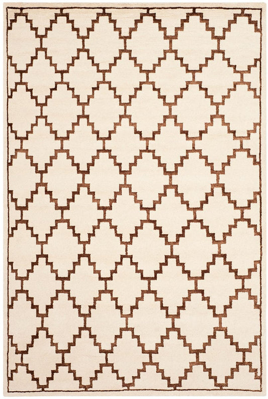 Safavieh Mosaic Mos160A Ivory / Brown Geometric Area Rug