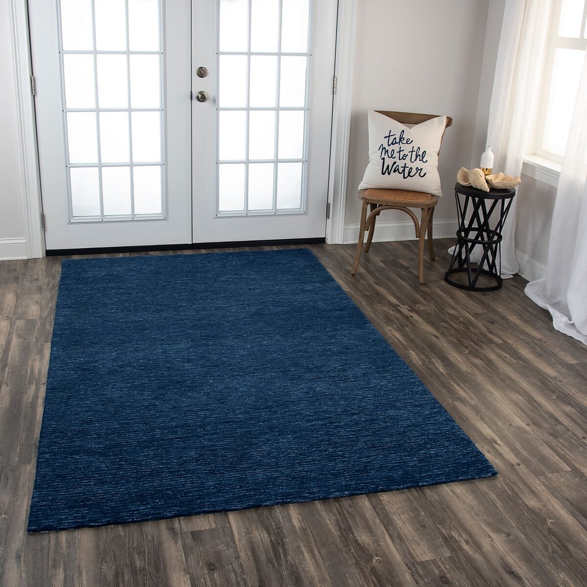 Rizzy Mason Park Mpk104 Blue Solid Color Area Rug