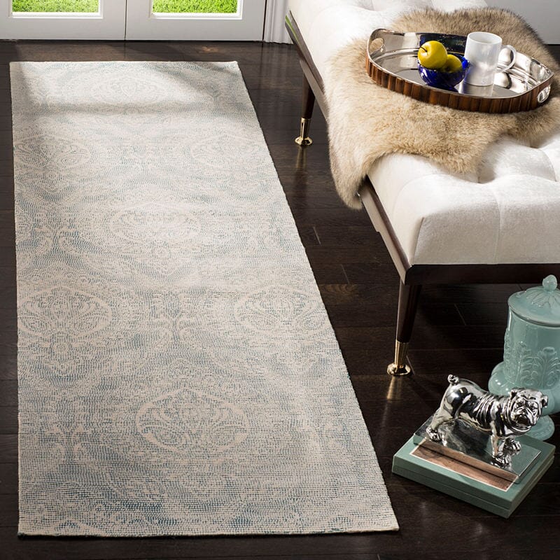 Safavieh Marbella Mrb405K Turquoise / Ivory Damask Area Rug