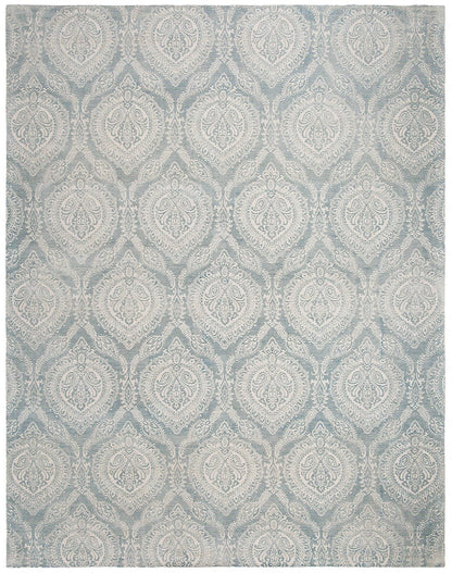 Safavieh Marbella Mrb405K Turquoise / Ivory Damask Area Rug