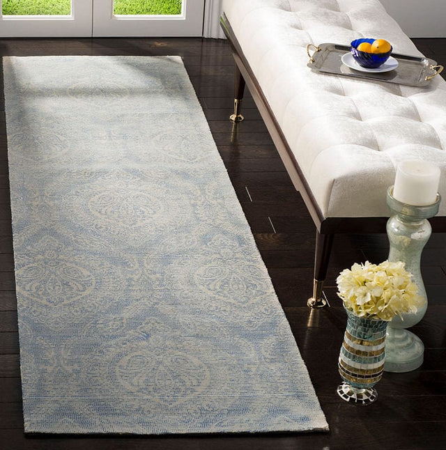 Safavieh Marbella Mrb405M Blue / Ivory Damask Area Rug