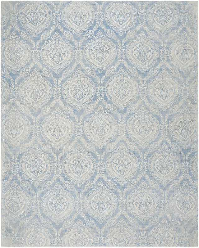 Safavieh Marbella Mrb405M Blue / Ivory Damask Area Rug