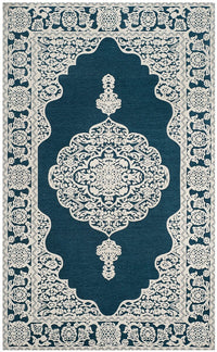 Safavieh Marbella Mrb615D Dark Blue / Ivory Area Rug