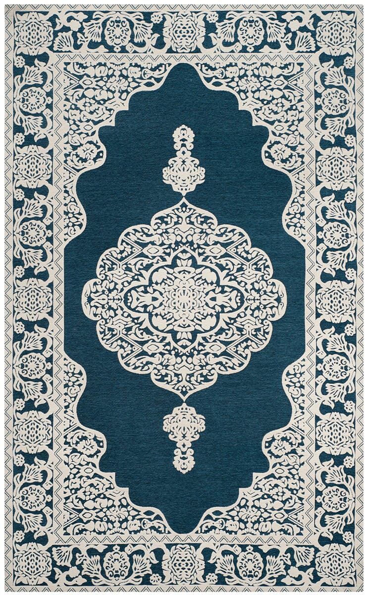 Safavieh Marbella Mrb615D Dark Blue / Ivory Area Rug