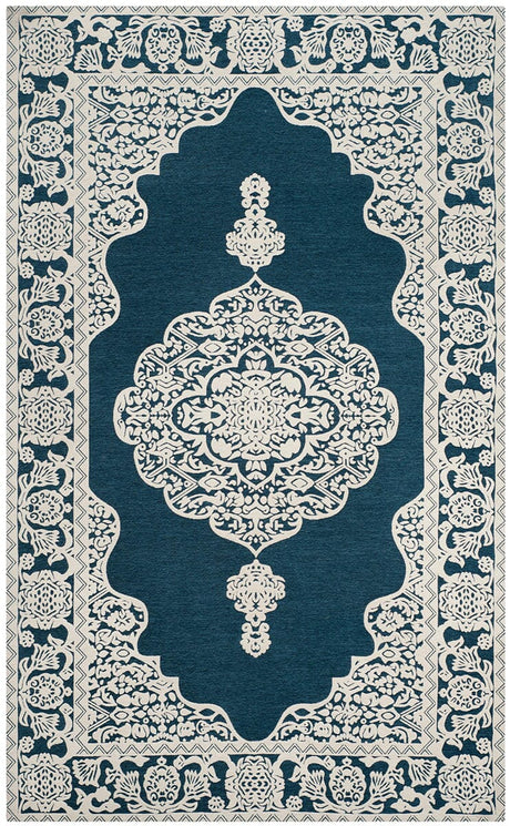 Safavieh Marbella Mrb615D Dark Blue / Ivory Rugs.