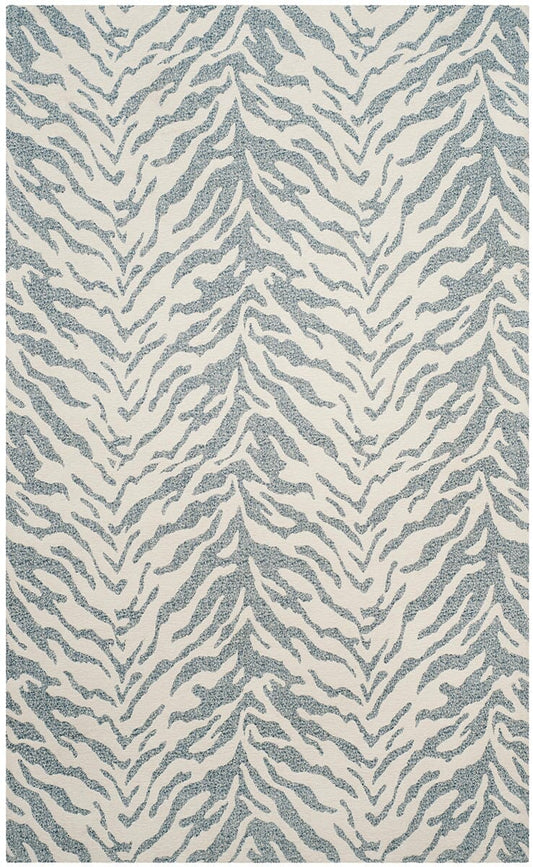 Safavieh Marbella Mrb632C Blue / Ivory Animal Prints /Images Area Rug