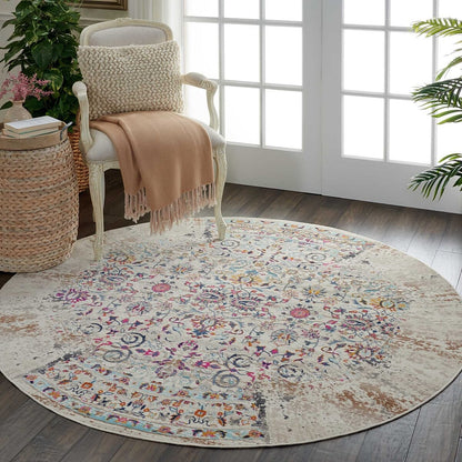 Nourison Vintage Kashan Vka02 Ivory Vintage / Distressed Area Rug