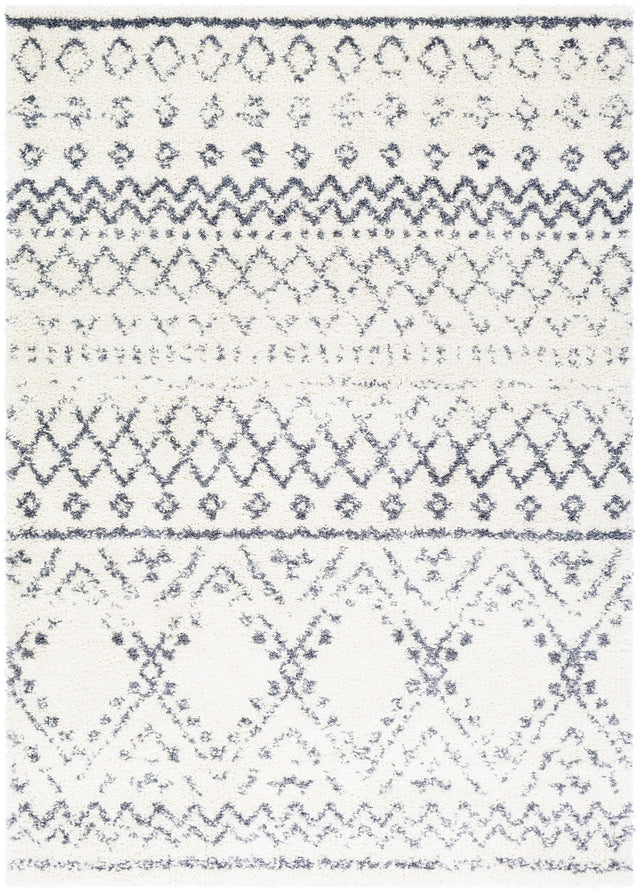 Surya Maroc Shag Mrs-2301 White, Medium Gray Rugs.