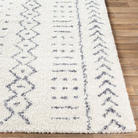 Surya Maroc Shag Mrs-2302 White, Medium Gray Area Rug