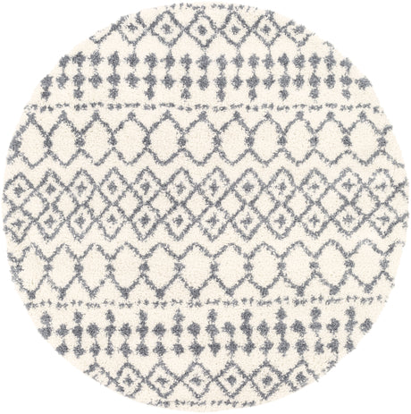 Surya Maroc Shag Mrs-2310 Medium Gray, White Rugs.