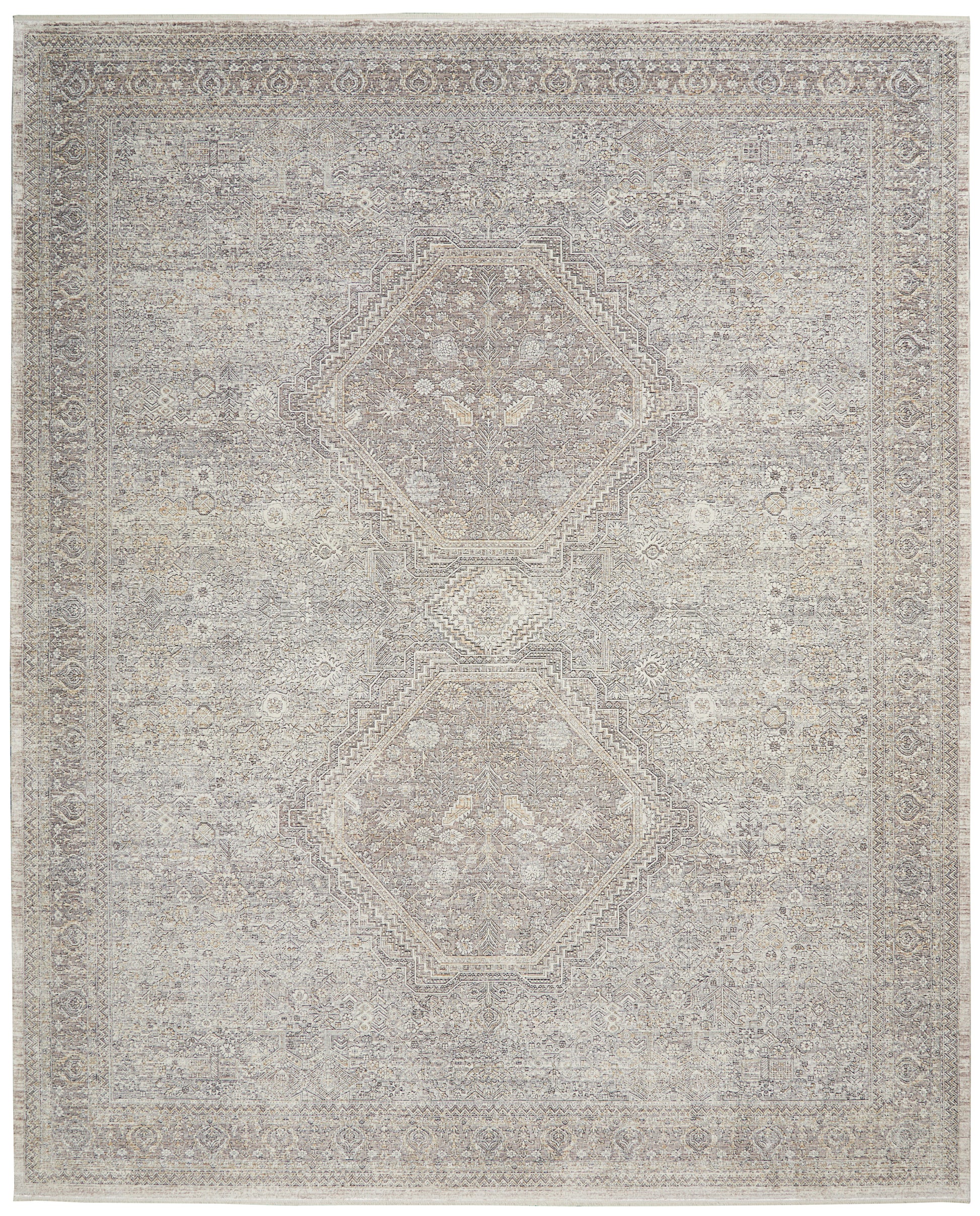 Nourison Starry Nights Stn04 Cream Grey Area Rug