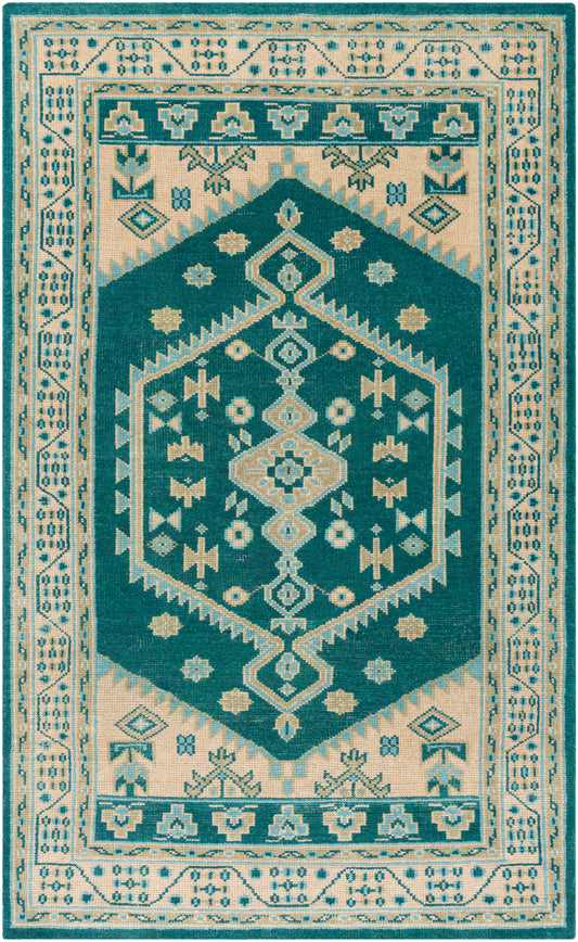 Surya Milas Msl-2301 Emerald, Beige, Sky Blue, Sage Area Rug