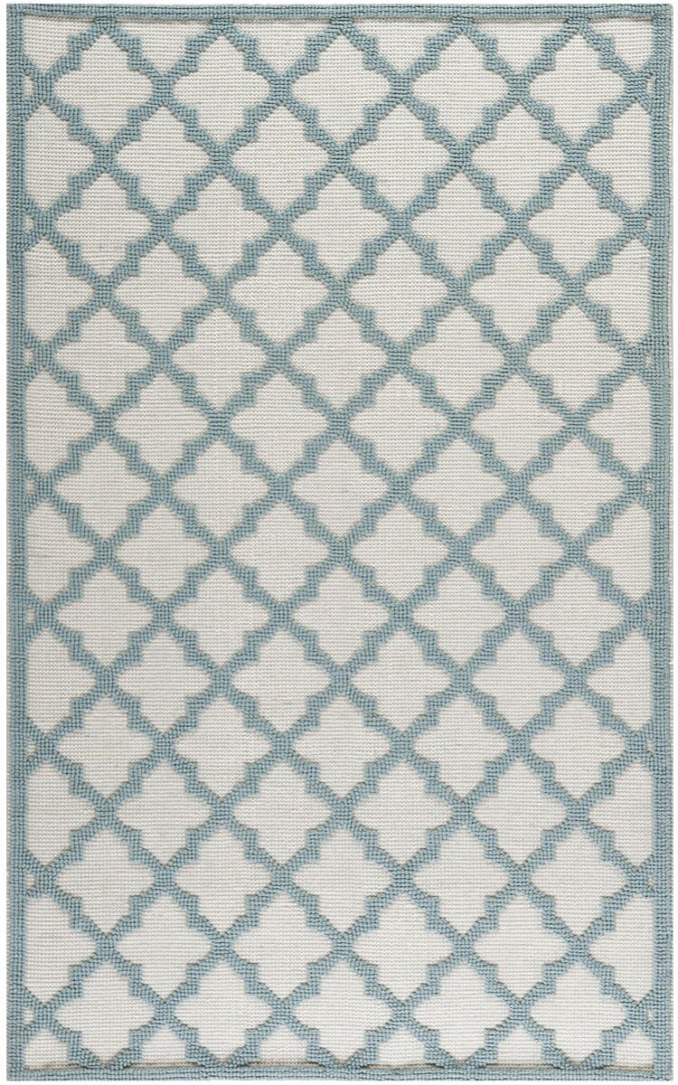 Safavieh Martha Stewart Msr2552B Ivory / Light Blue Geometric Area Rug