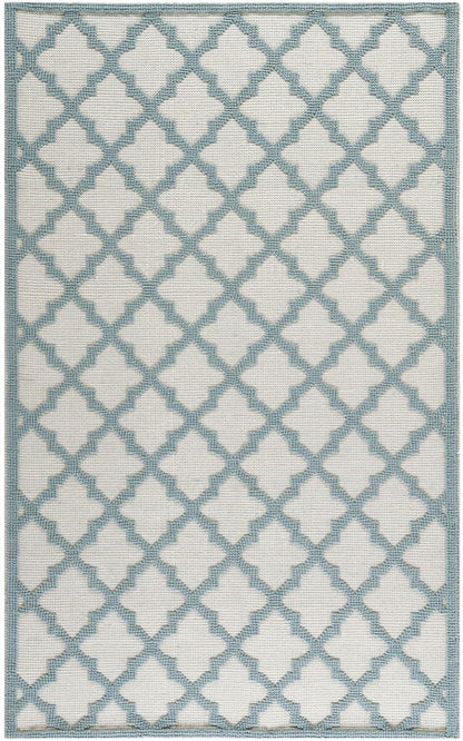 Safavieh Martha Stewart Msr2552B Ivory / Light Blue Geometric Area Rug