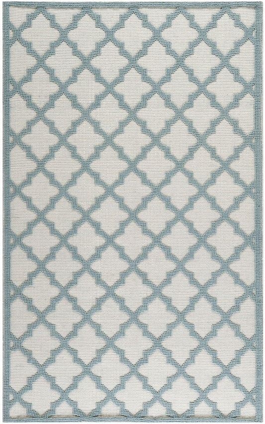 Safavieh Martha Stewart Msr2552B Ivory / Light Blue Geometric Area Rug