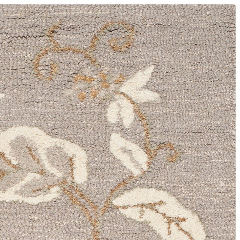 Safavieh Martha Stewart Msr3611D Gray Squirrel Floral / Country Area Rug