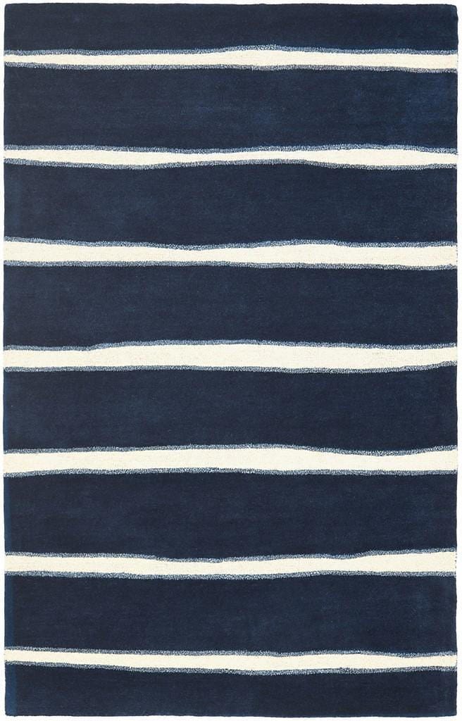 Safavieh Martha Stewart Msr3617C Wrought Iron / Navy Striped Area Rug