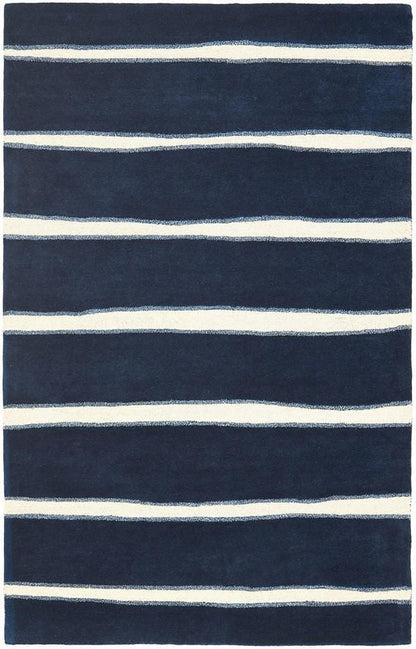 Safavieh Martha Stewart Msr3617C Wrought Iron / Navy Striped Area Rug