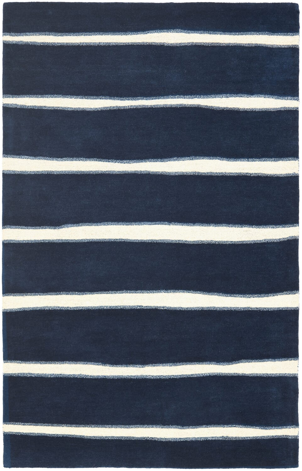 Safavieh Martha Stewart Msr3617C Wrought Iron / Navy Striped Area Rug