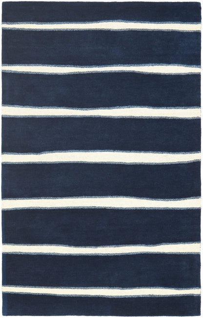 Safavieh Martha Stewart Msr3617C Wrought Iron / Navy Striped Area Rug