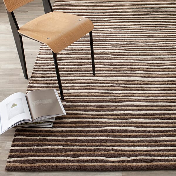 Safavieh Martha Stewart Msr3619B Tilled Soil Brown Striped Area Rug