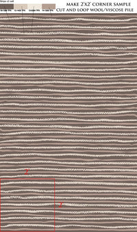 Safavieh Martha Stewart Msr3619B Tilled Soil Brown Striped Area Rug