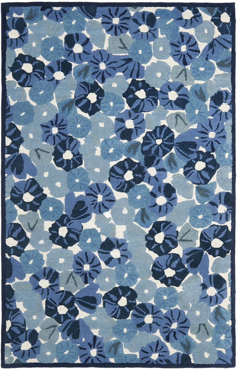 Safavieh Martha Stewart Msr3625A Azurite Blue Floral / Country Area Rug