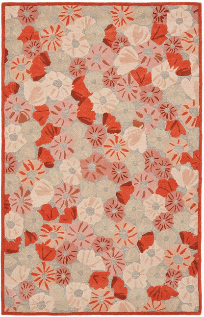 Safavieh Martha Stewart Msr3625B Cayenne Red Floral / Country Area Rug