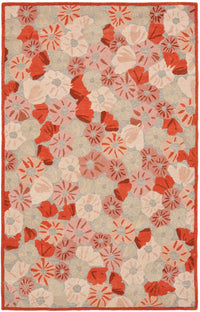 Safavieh Martha Stewart Msr3625B Cayenne Red Floral / Country Area Rug