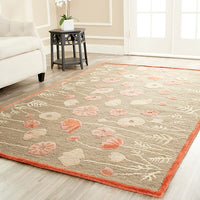 Safavieh Martha Stewart Msr3627B Cayenne Red Floral / Country Area Rug