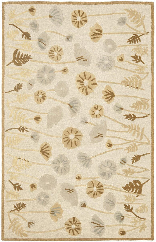 Safavieh Martha Stewart Msr3627C Nutshell / Brown Floral / Country Area Rug