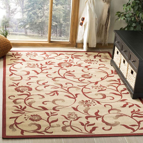 Safavieh Martha Stewart Msr4251-18 Creme / Red Rugs.