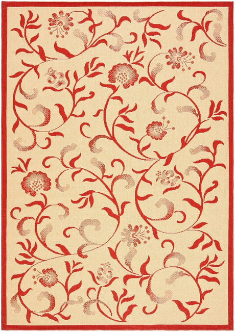Safavieh Martha Stewart Msr4251-18 Creme / Red Rugs.