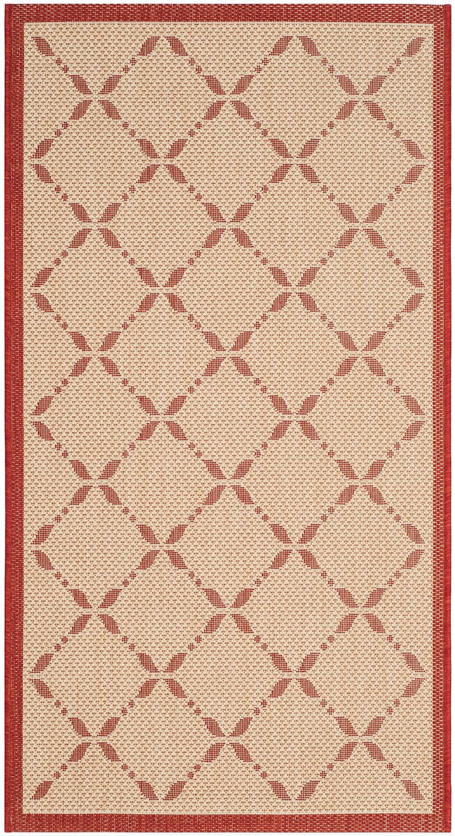 Safavieh Martha Stewart Msr4252-18 Creme / Red Geometric Area Rug