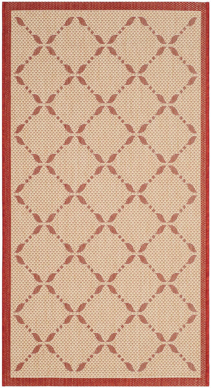 Safavieh Martha Stewart Msr4252-18 Creme / Red Geometric Area Rug