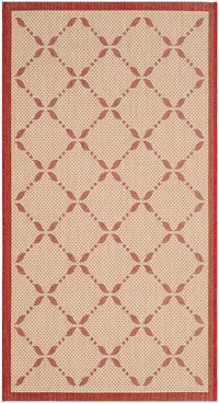 Safavieh Martha Stewart Msr4252-18 Creme / Red Geometric Area Rug